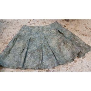 Home-Made Women's Pleated Short Skirt L-XL Pretty Shades of Green